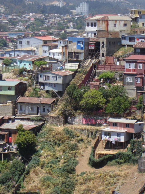 Vista hacia el ascensor